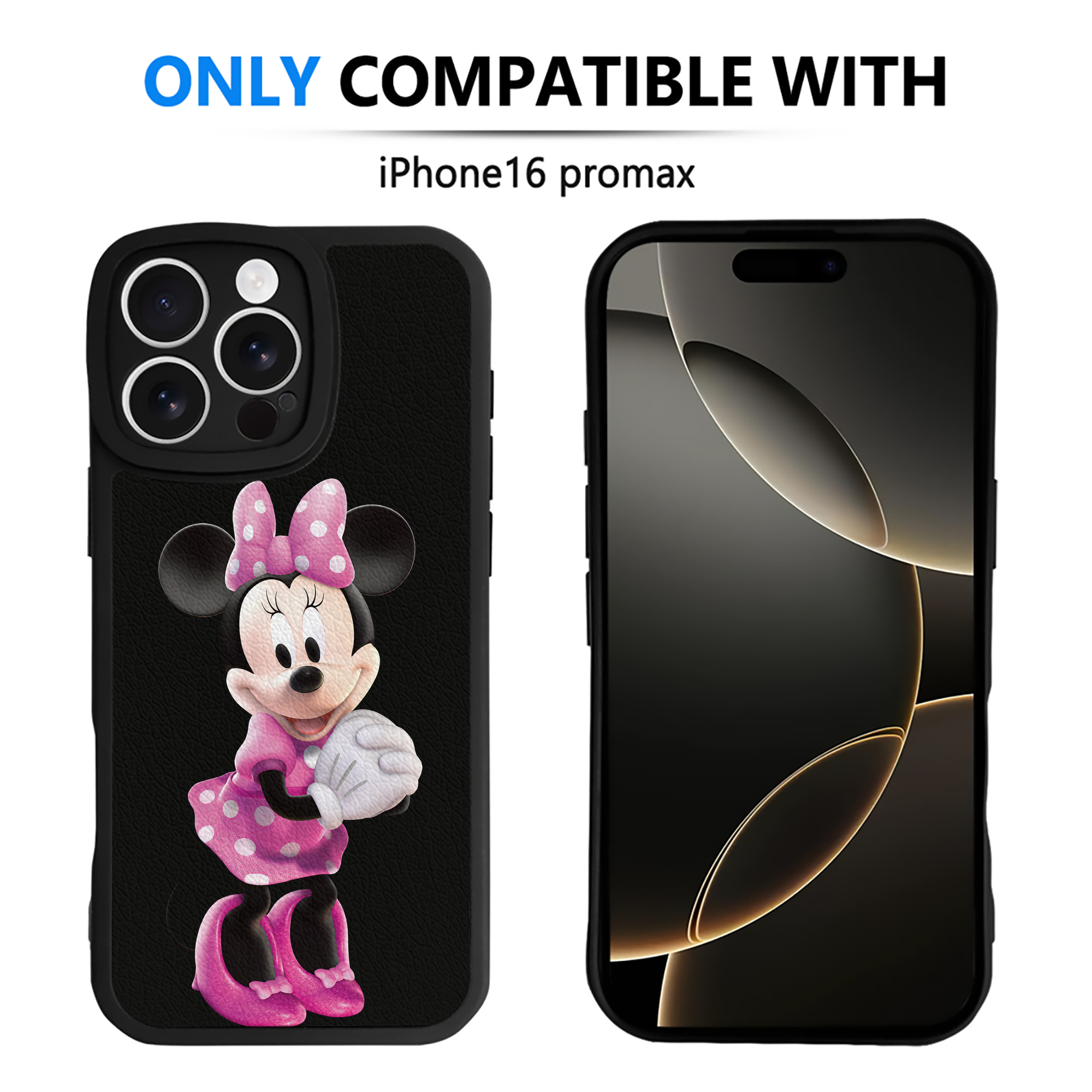 （画像用） ミッキーマウス Mickey Mouse 【iPhone 16シリーズ対応】シリコンスマホケース（レザー調） 材質：シリコン